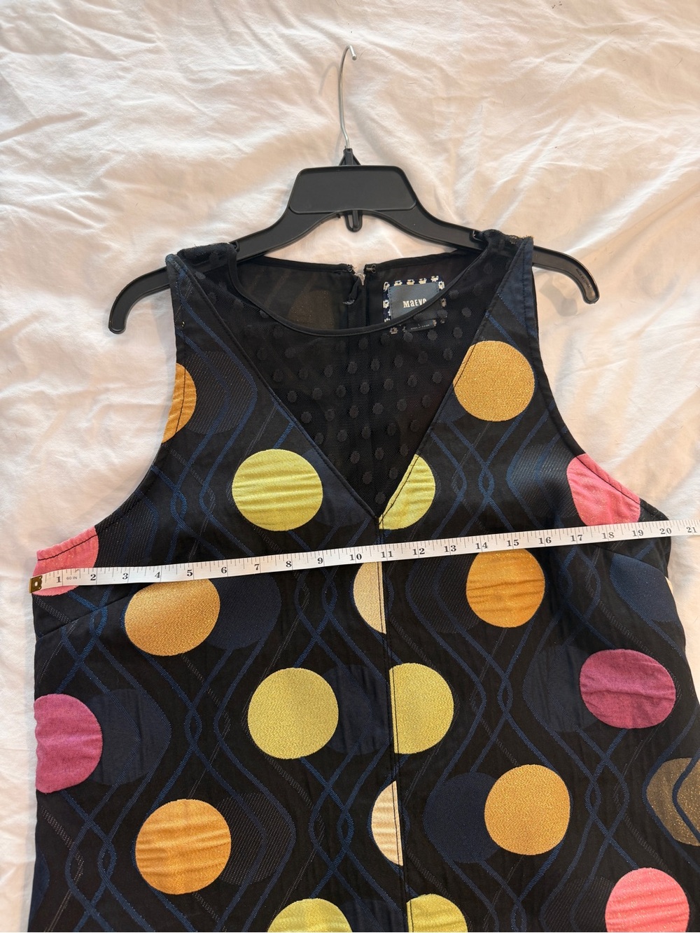 Maeve Colorful Polka Dot Sleeveless Dress